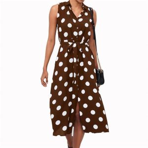 Robe Boheme A Pois Chemise