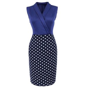 Robe Moulante A Pois De Mariee