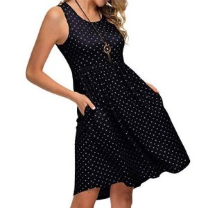 Robe D Ete A Pois Sans Bretelle Grande Taille