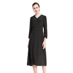 Robe A Pois Grande Taille Bustier Noir