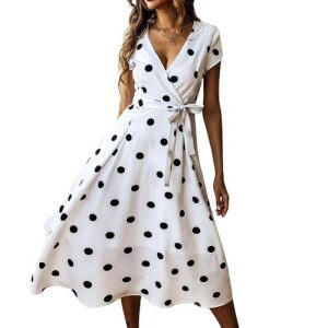 Robe D Ete A Pois De Soiree Longue
