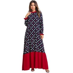 Robe a pois grande taille automne