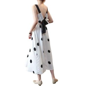 Robe D Ete A Pois Tissus En Soie Pour