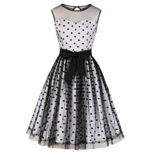 Robe Tulle A Pois Femme