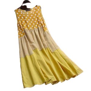 Robe Longue A Pois Coton