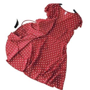 Robe A Pois Courte En Chiffon De Soie