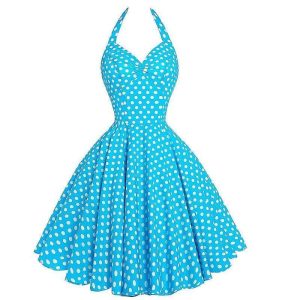 Robe D Ete A Pois Bretelles Retro Femme