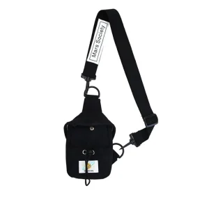 "MARS SOCIETY" Sacoche bandoulière Noir Streetwear - URB1™