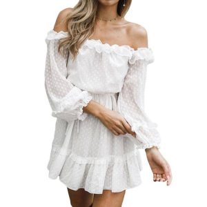 Robe Mousseline A Pois En Soie