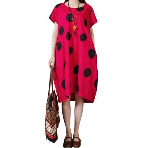 Robe A Pois Vintage Haut Femme