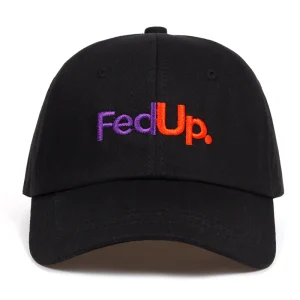 "FED UP" Casquette baseball Streetwear Noir - URB1™