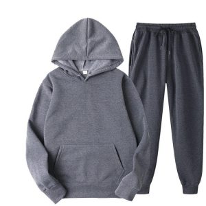"ESSENTIAL" Ensemble de Jogging Gris Foncé 2 pièces - URB1™