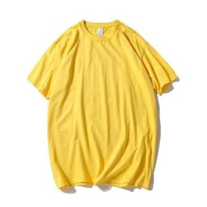 "ESSENTIAL" T-SHIRT BASIQUE UNI JAUNE STREETWEAR - URB1™