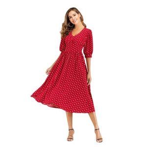 Robe Boheme A Pois Tunique Ample Grande Taille