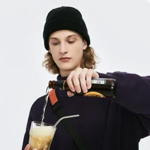 "CAPCUFF" Bonnet Streetwear Noir - URB1™