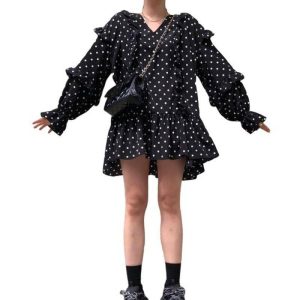 Robe Courte Col Plastron