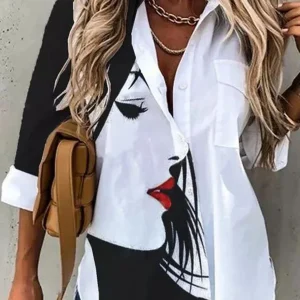 Chemise longue noir et blanc