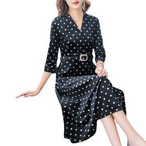 Robe A Pois Grande Taille En Lin