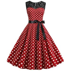 Robe Dentelle A Pois Soiree