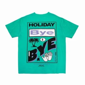 "BYE" T-shirt Vert Oversize streetwear - URB1™