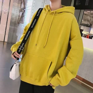 "ESSENTIAL" Sweatshirt Jaune Hoodie à Capuche - URB1™