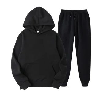 "ESSENTIAL" Ensemble de Jogging Noir 2 pièces - URB1™