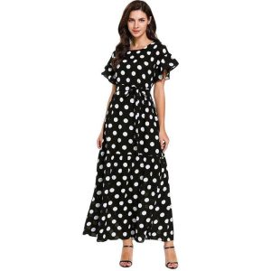 Robe Bleu Marine Vintage