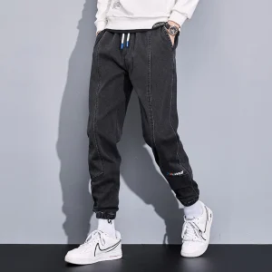 "PANTENT" Jogg Jean Noir Elastique Taille et chevilles - URB1™