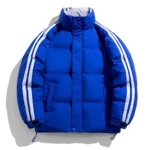 "STRP" Parka Doudoune Matelassée Bleu à Bandes - URB1™