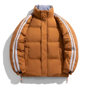 "STRP" Parka Doudoune Matelassée Marron à Bandes - URB1™