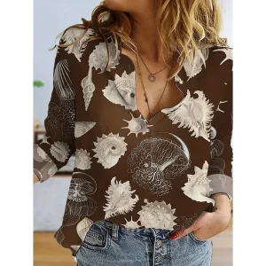 Chemise imprimée coquillages