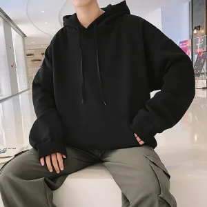 "ESSENTIAL" Sweatshirt Noir Hoodie à Capuche - URB1™