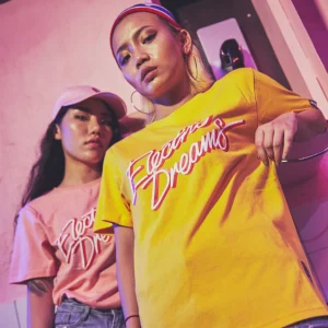 "ELECTRIC" T-shirt Jaune Imprimé Oversize - URB1™