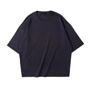 "L'ESSENTIEL" T-shirt Basique Bleu Oversize Streetwear - URB1™