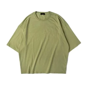 "L'ESSENTIEL" T-shirt Basique Vert Oversize Streetwear - URB1™