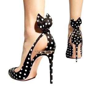 Escarpins Pois Blancs Noirs Oreilles Lapin