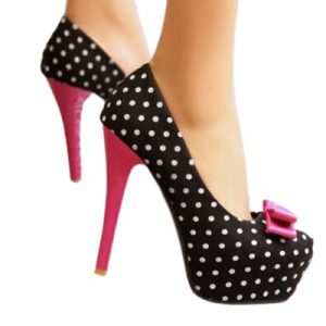 Escarpins Talons Hauts Pois Femmes