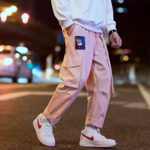 "COURSEMYS" PANTALON CARGO ROSE STREETWEAR - URB1™