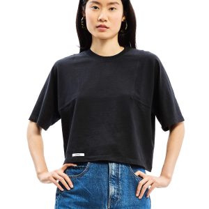 Le tee-shirt Boxy Willie® Heavy jersey bio-recyclé Noir black coffee