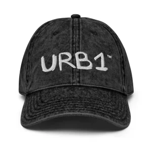 "URB1™" CASQUETTE NOIRE BRODÉE